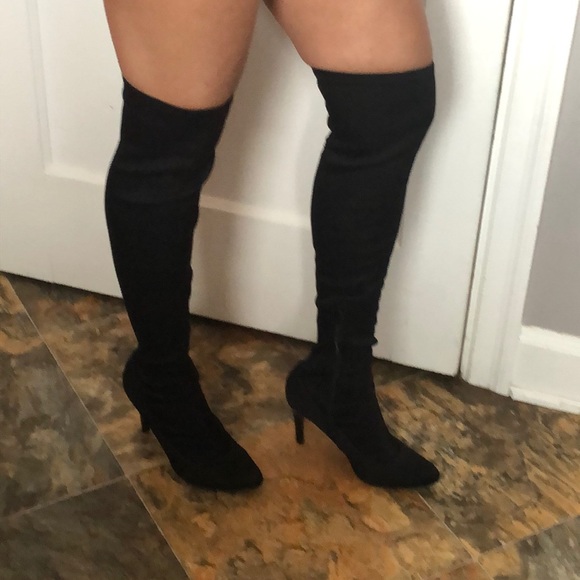 nine west thigh high boots
